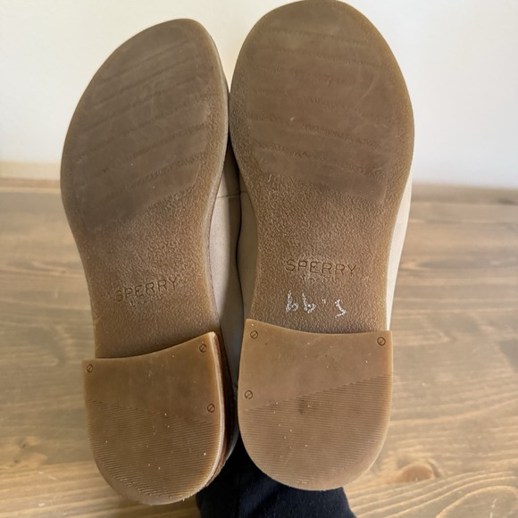 Sperry Womens 8 Tan Beige Leather Seaport Penny Loafers Flats Shoes - Picture 8 of 8